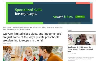 FNTalk.com – Waivers, limited class sizes, and ‘indoor shoes’ are just some of the ways private preschools are planning to reopen in the fall