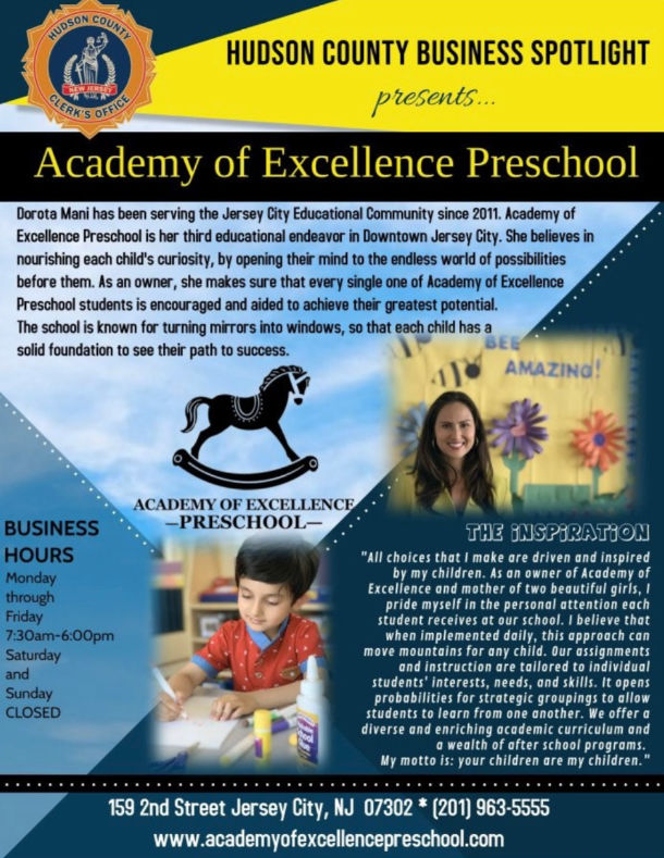 Academy of Excellence Preschool - Hudson County Business Spotlight 2020